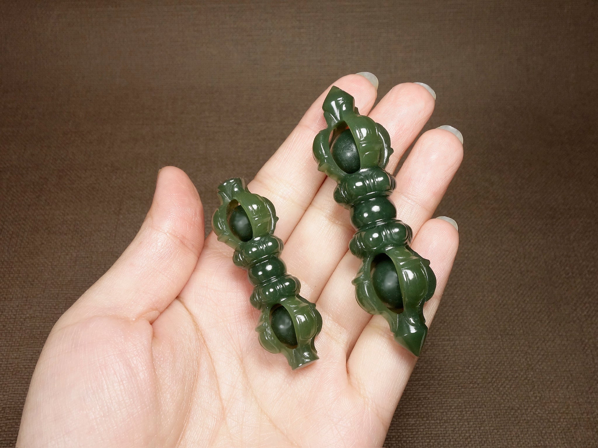 Colgante Vajra de Jade Verde