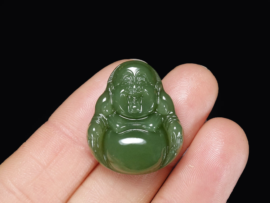 Green Jade Buddha Pendant