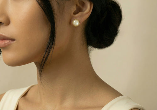 Pendientes de Jade Blanco