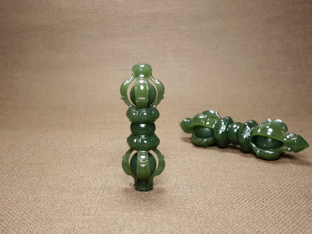 Green Jade Vajra Pendant