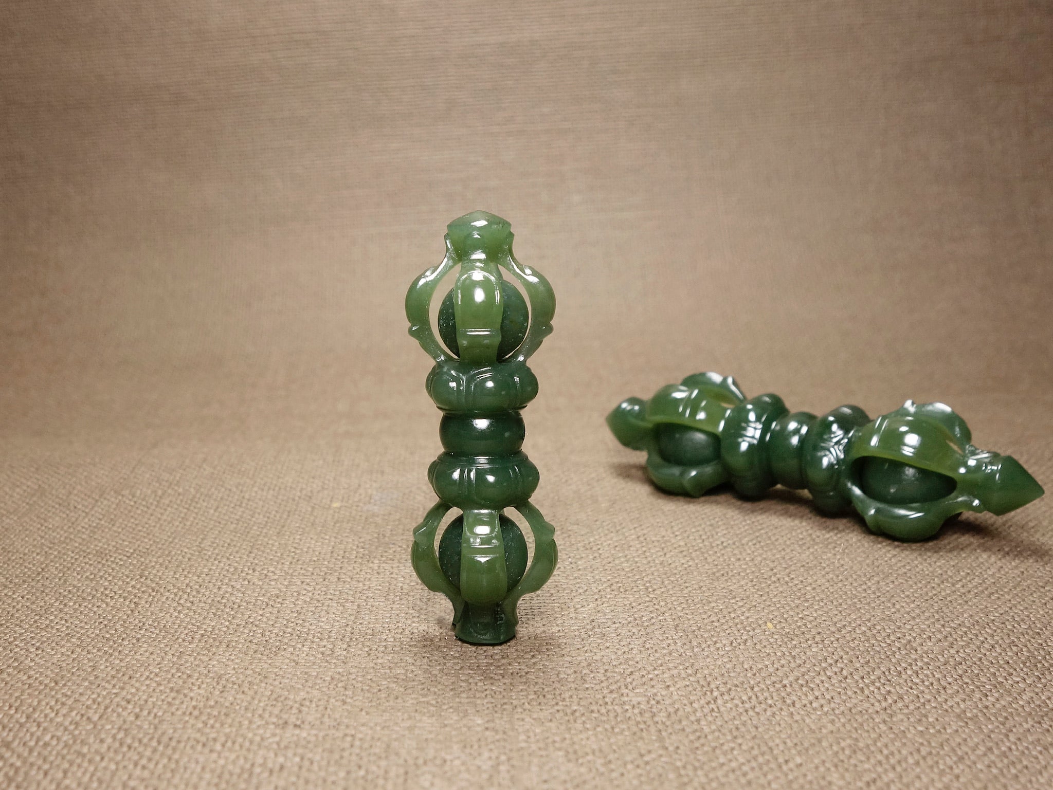 Green Jade Vajra Pendant