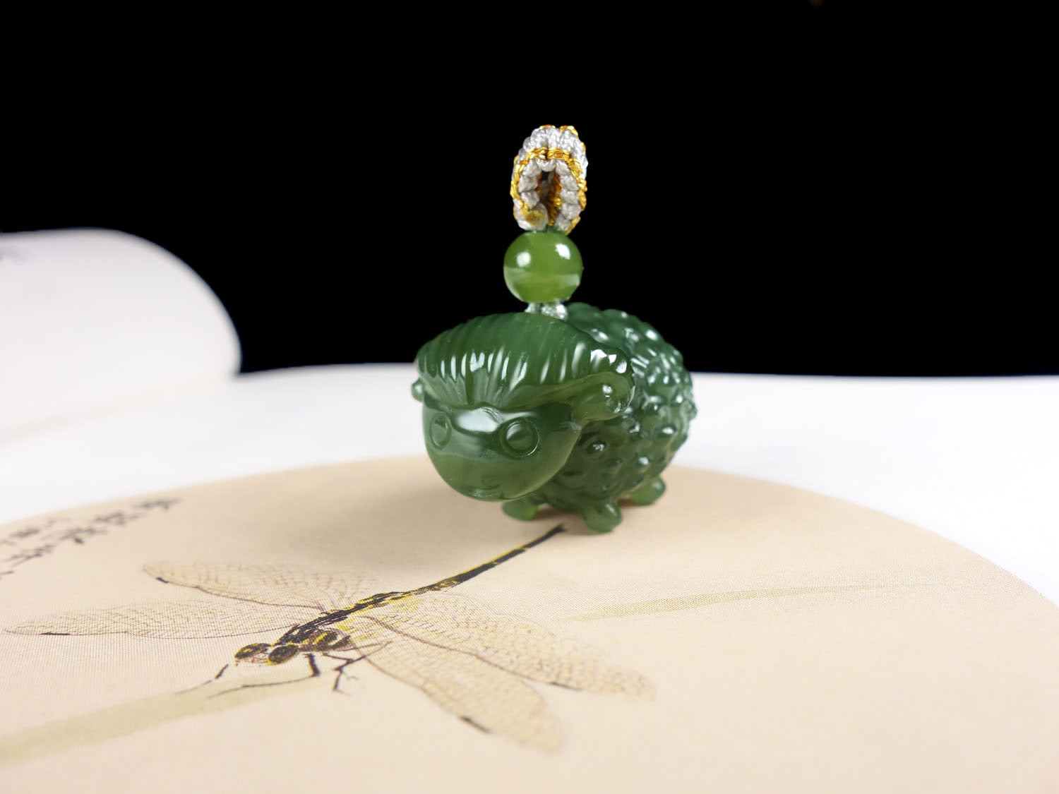 Colgante de oveja de jade verde