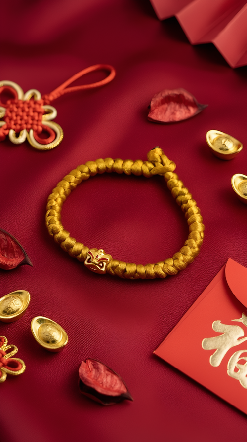 Gold-plated lion head bracelet on wrist