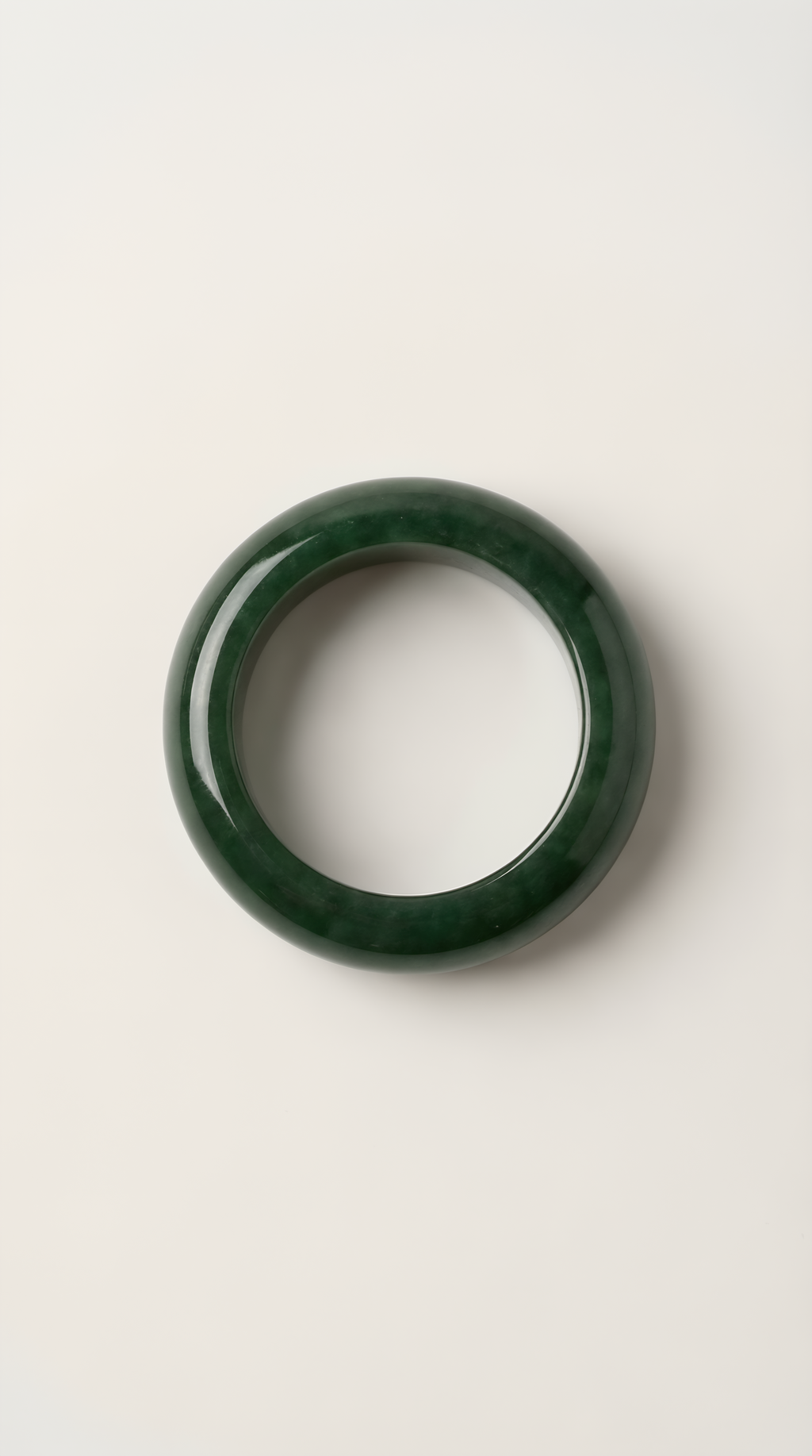 Green nephrite jade dome ring with gold-plated band