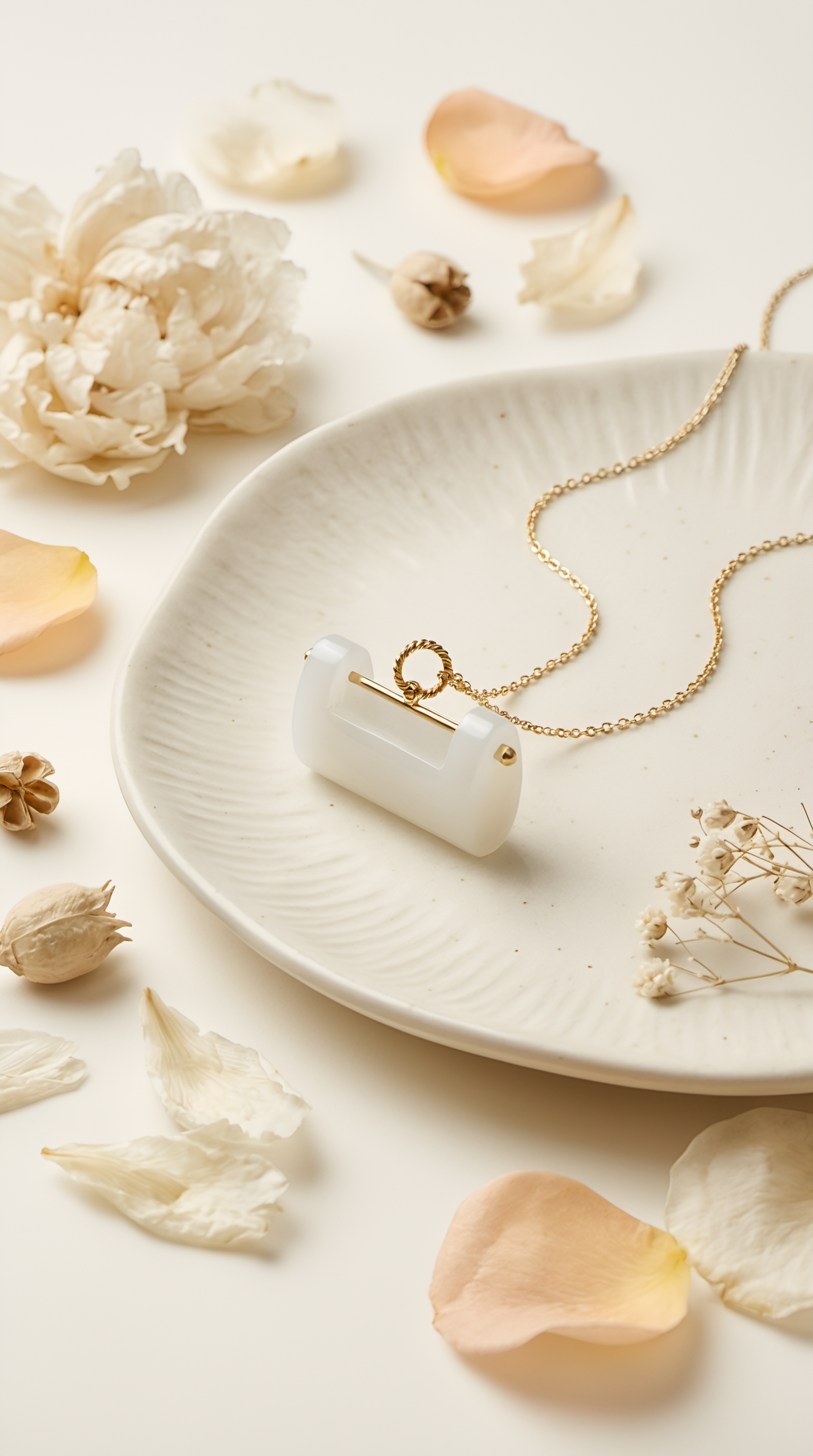 Jade blanco en forma de candado