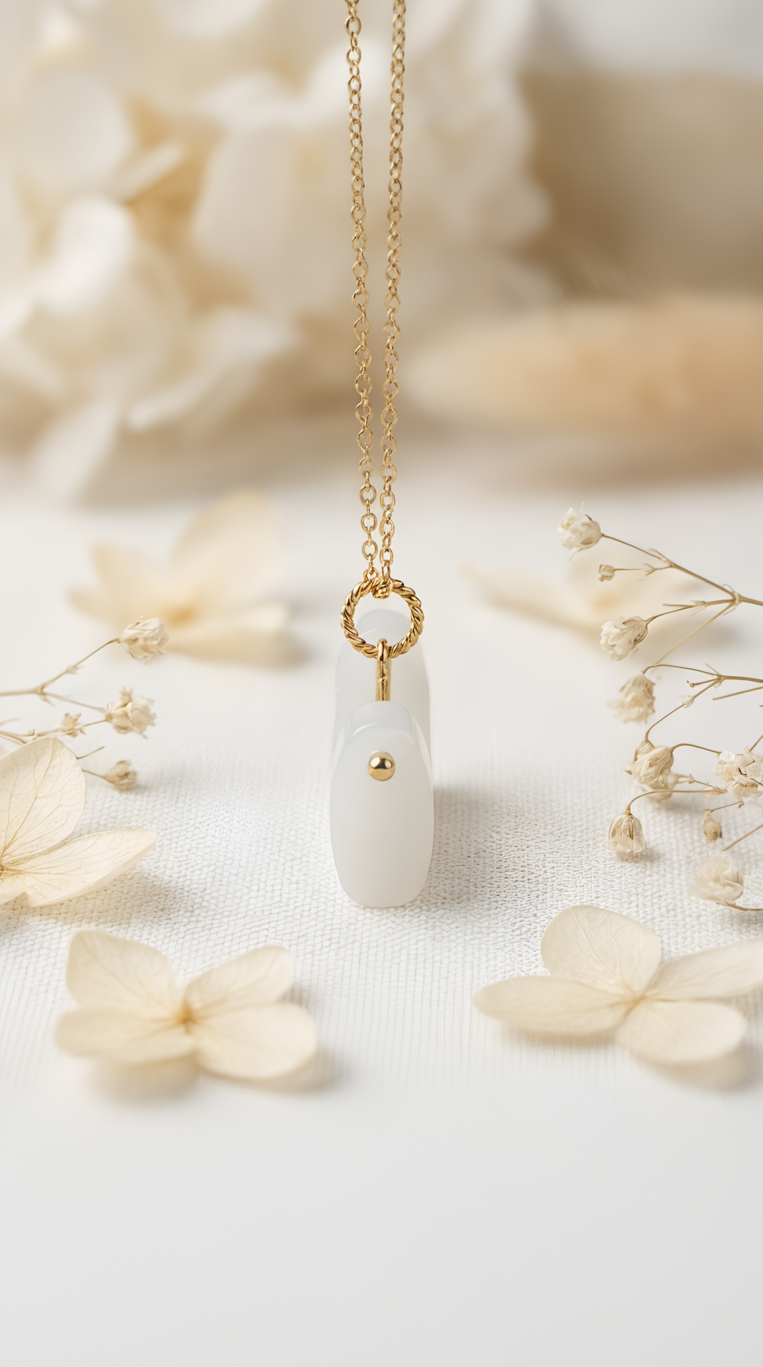 Jade blanco en forma de candado